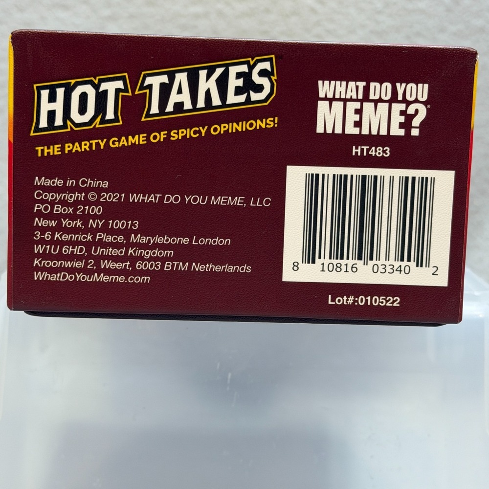 Adult Party Game "Hot Takes" The Game of Spicy Opinions-Brand New Sealed - Picture 3 of 3